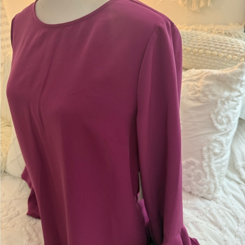 Halston Heritage Magenta Blouse - Picture 4 of 11